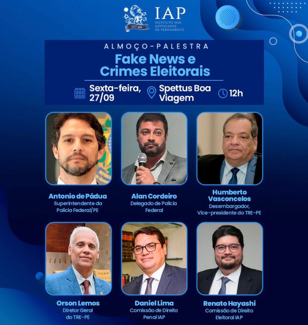 IAP promove debate sobre Fake News e Crimes Eleitorais em&nbsp;Pernambuco