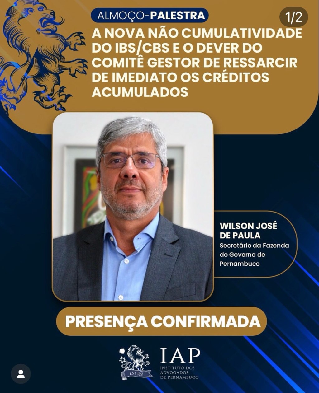 Secretário da Fazenda participa de debate do IAP sobre Reforma Tributária e ressarcimento de&nbsp;créditos